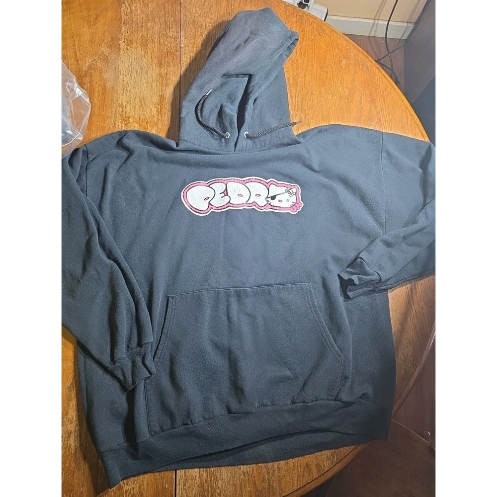 Hello Kitty Graffiti Pedro Pirate Eye Patch Hoodie Size 2XL Pullover Hanes